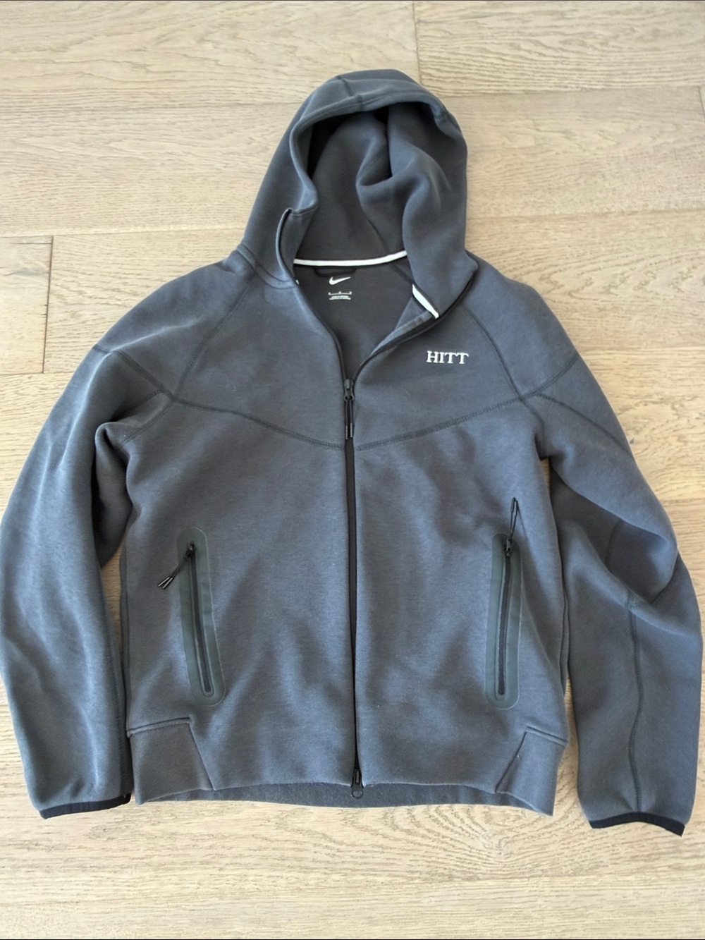 Nike Men's Hooded Full-Zip Jacket - Charcoal Gray